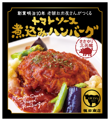 トマトソースの煮込みハンバーグ